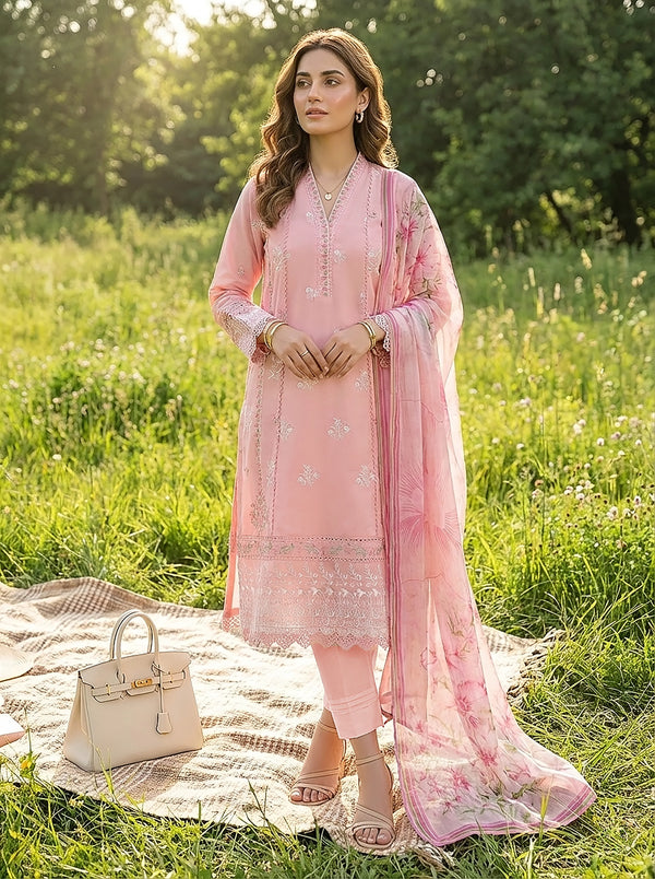 LAKHANY BY LSM UN-STITCHED 3PC | BLUSH HARMONY