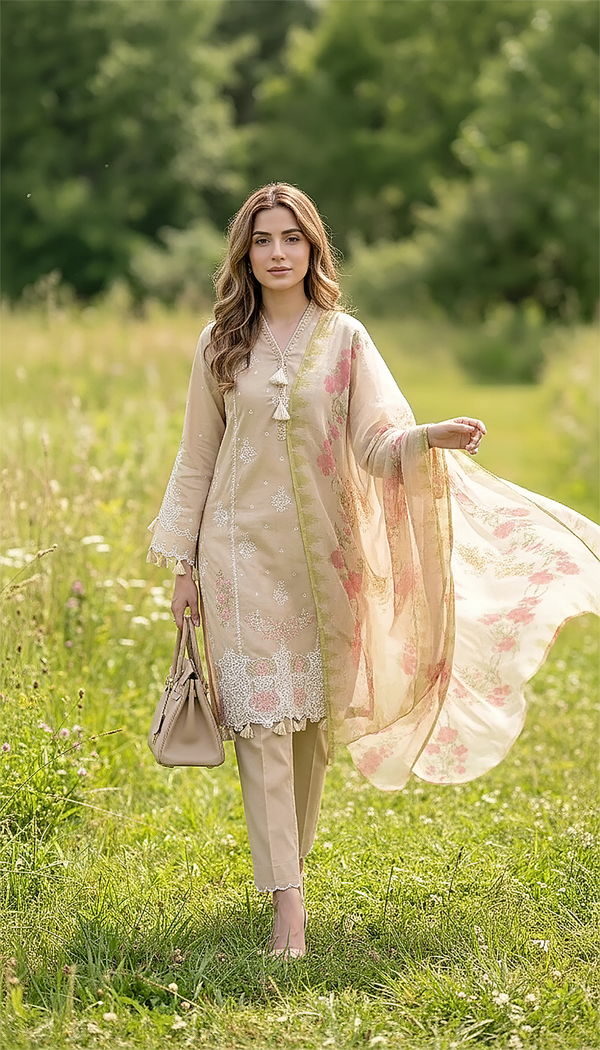 LAKHANY BY LSM UN-STITCHED 3PC | GRACE IN BLOOM