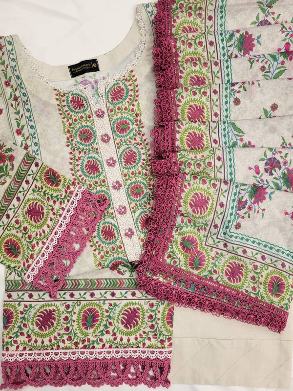 MAUSUMMERY STITCHED 3PC | D-01
