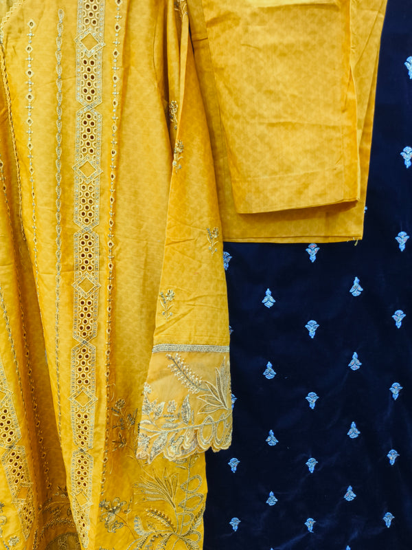 BIN SAEED HEAVY LUXURY LAWN STITCHED 3PC | D-11