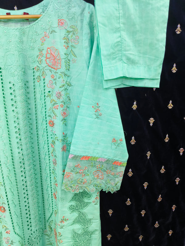 BIN SAEED HEAVY LUXURY LAWN STITCHED 3PC | D-07