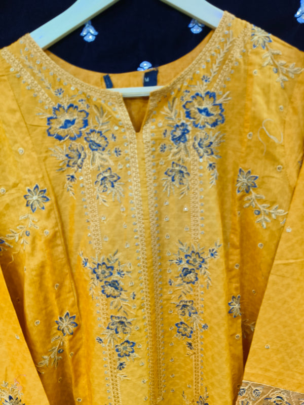BIN SAEED HEAVY LUXURY LAWN STITCHED 3PC | D-01