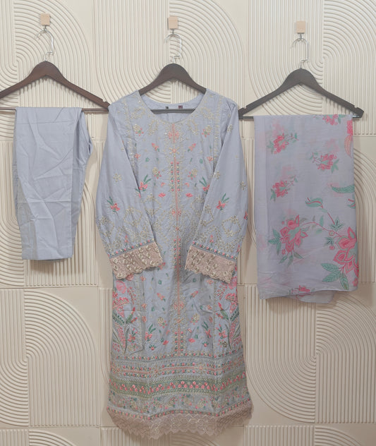 BIN SAEED FANCY LAWN 2025 D-01
