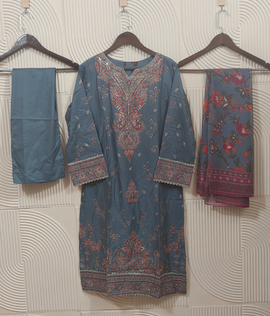 BIN SAEED FANCY LAWN 2025 D-07
