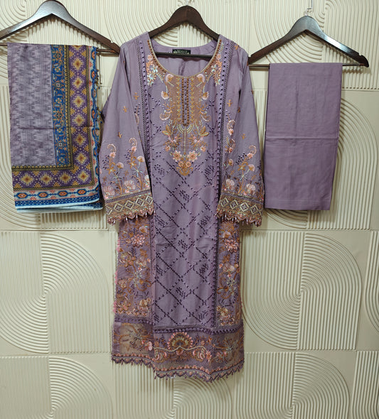 MUNIRA STITCHED CHIKANKARI 2025 D-01