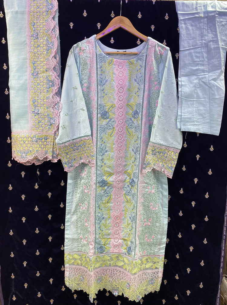 ZAFREEN LUXURY LAWN STITCHED 3PC | D-02