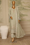 AKSHA SEMI-STITCHED HANDWORK CHIFFON 3PC | Opulent