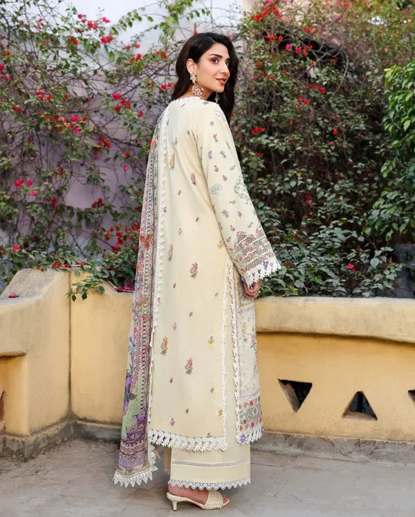 SUMMER REVERIE BY ROHEENAZ UN-STITCHED 3PC | Isolde