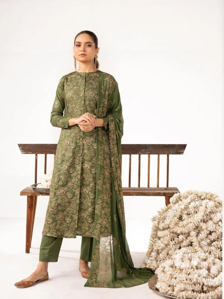 ELEGANCE BY KHOOBSURAT UN-STITCHED 3PC | KE-06