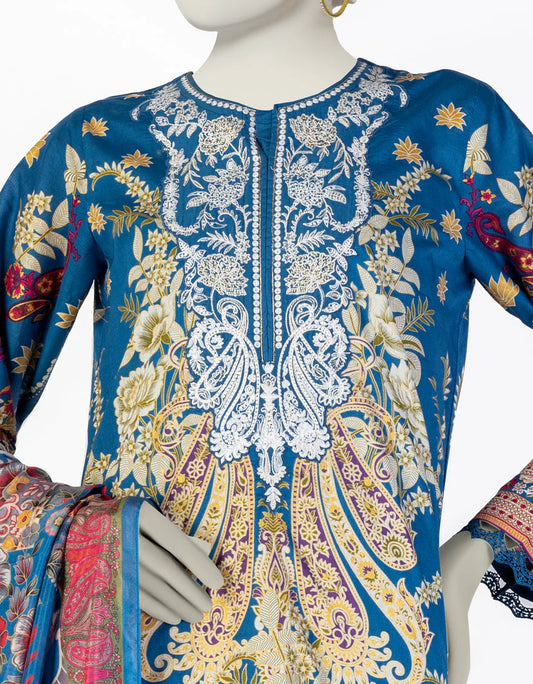 BLUE LAWN 3PC STITCHED | JLAWN-S-25-081/S ETR