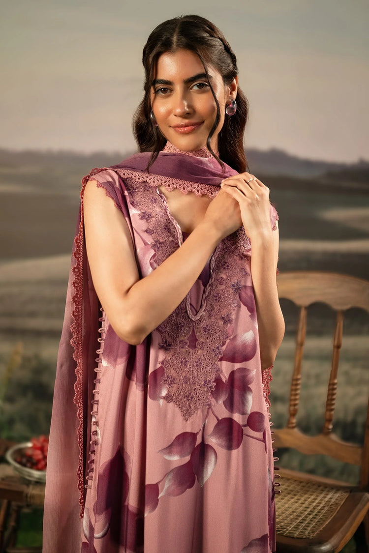 M/BASICS [3 Pc Unstitched Embroidered Arabic Lawn Suit | MB-PFUS25-01A