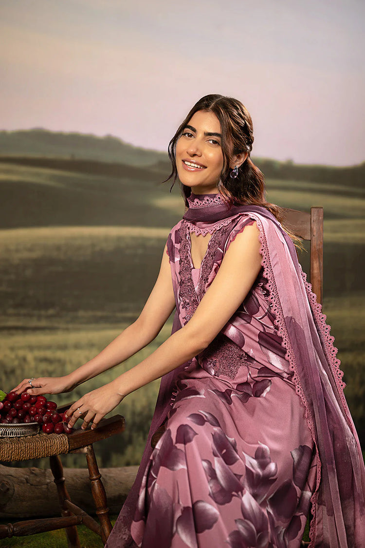 M/BASICS [3 Pc Unstitched Embroidered Arabic Lawn Suit | MB-PFUS25-01A