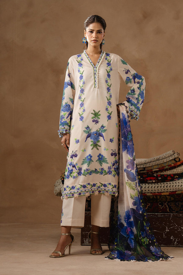 SANA SAFINAZ | M261-016A-CU Unstitched Muzlin Lawn 3 Piece Suit