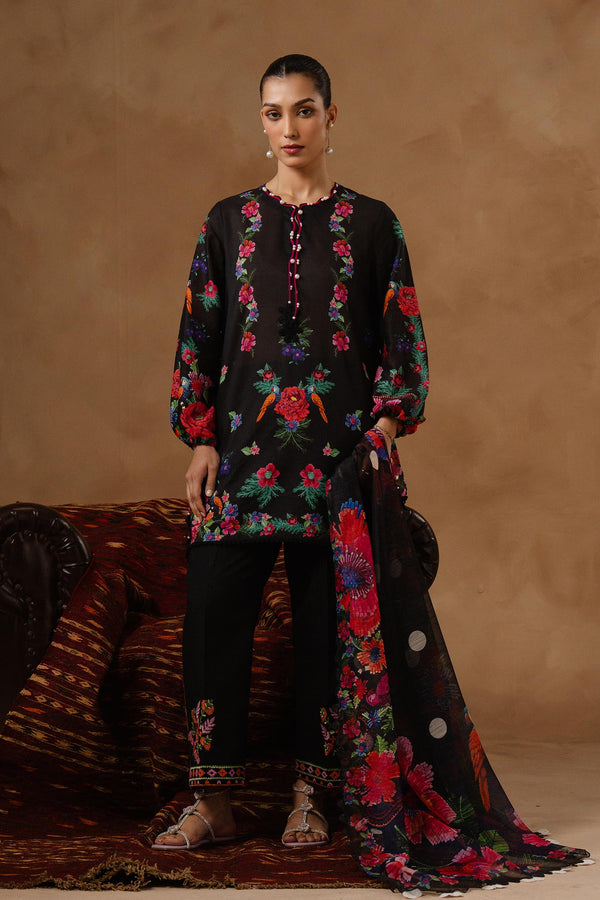 SANA SAFINAZ | M261-016B-CU Unstitched Muzlin Lawn 3 Piece Suit
