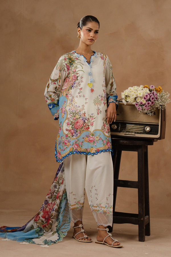 SANA SAFINAZ | M261-017A-AUUnstitched Muzlin Lawn 3 Piece Suit