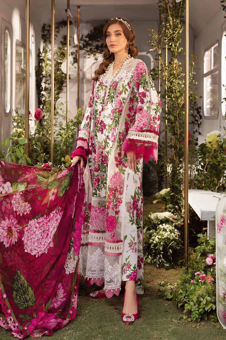 Maria b mprints 3 Piece Unstitched Printed Suit | 2A