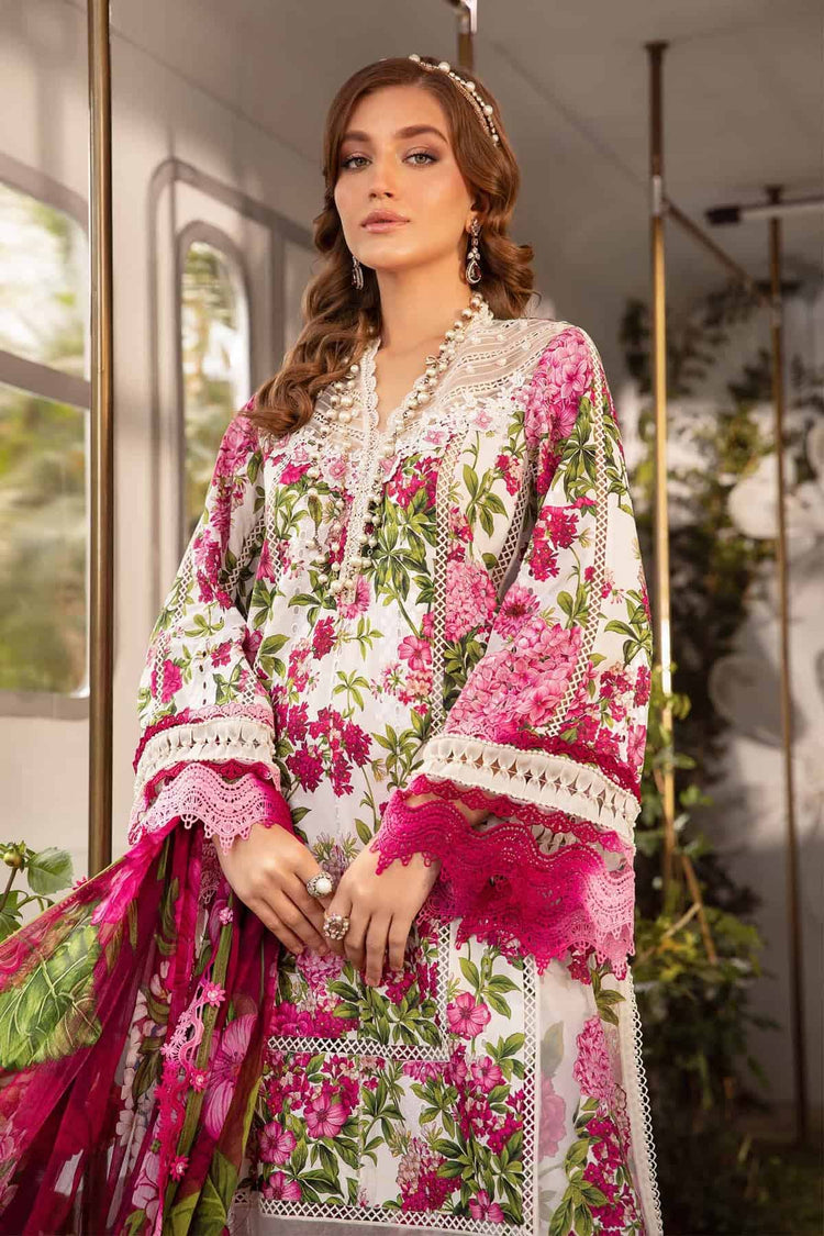 Maria b mprints 3 Piece Unstitched Printed Suit | 2A