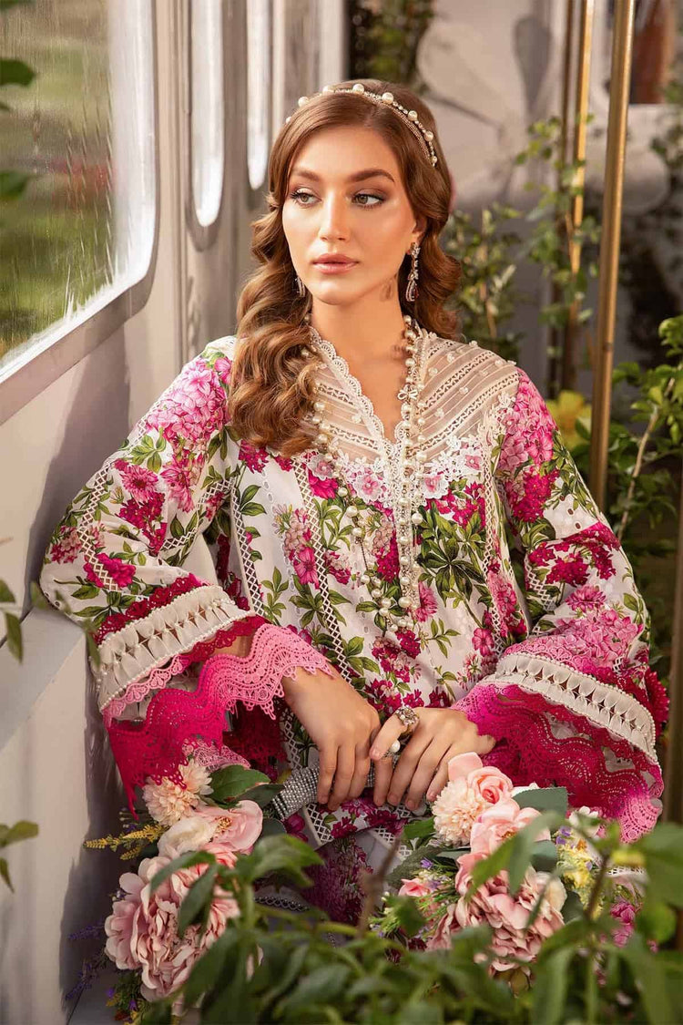 Maria b mprints 3 Piece Unstitched Printed Suit | 2A