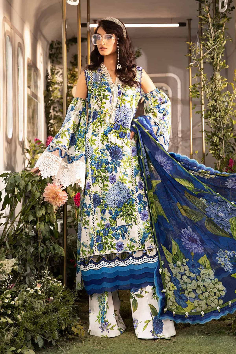 Maria b mprints 3 Piece Unstitched Printed Suit | 2B