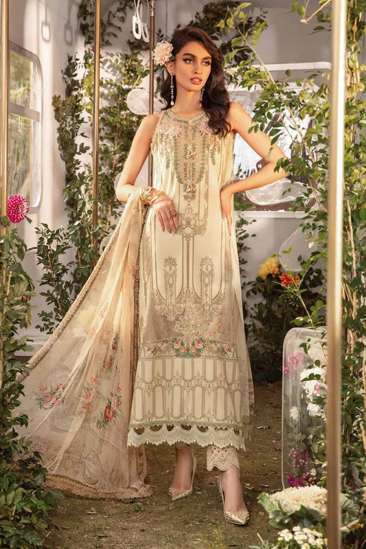 Maria b mprints 3 Piece Unstitched Printed Suit | 4A