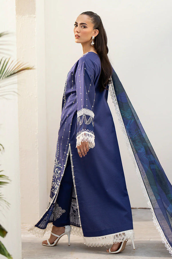 SAAD SHAIKH LUXURY UN-STICHED 3PC|TAWNY