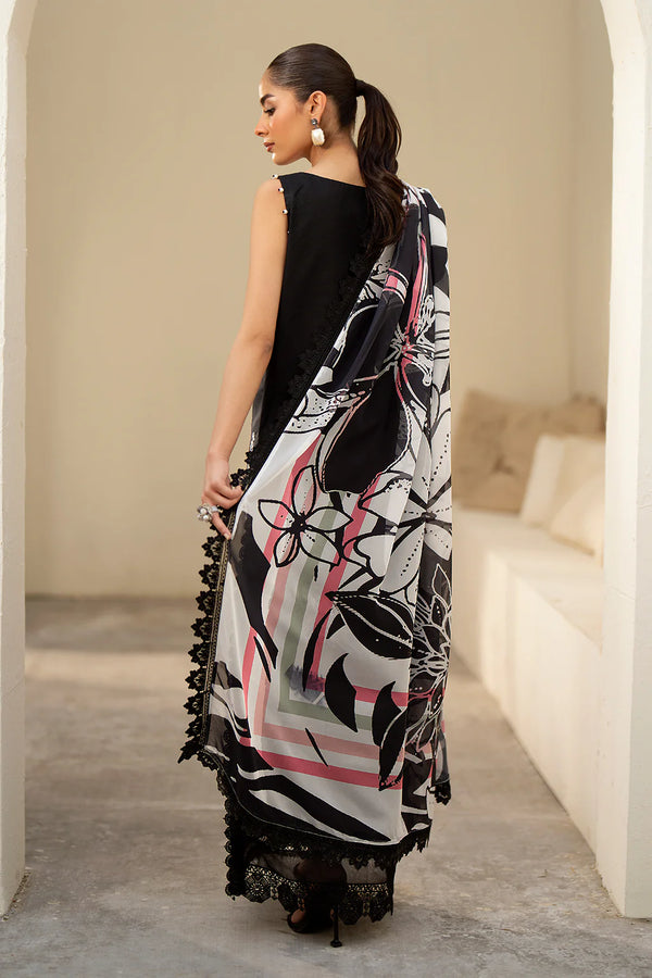 SAAD SHAIKH LUXURY UN-STICHED 3PC|SIYAAN