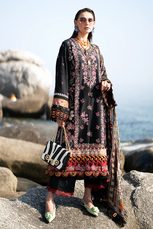 ALIF SIGNATURE LAWN|UN-STICHED 3PC| NOIR