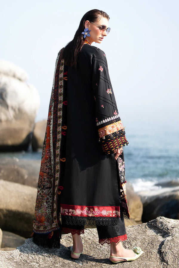 ALIF SIGNATURE LAWN|UN-STICHED 3PC| NOIR