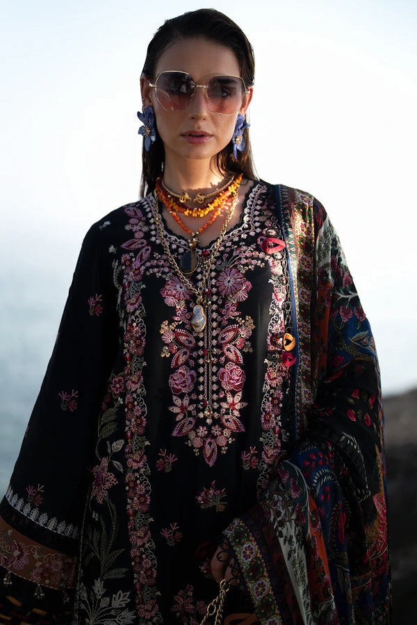 ALIF SIGNATURE LAWN|UN-STICHED 3PC| NOIR