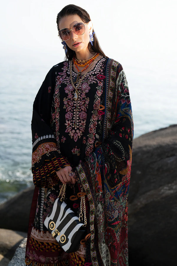 ALIF SIGNATURE LAWN|UN-STICHED 3PC| NOIR