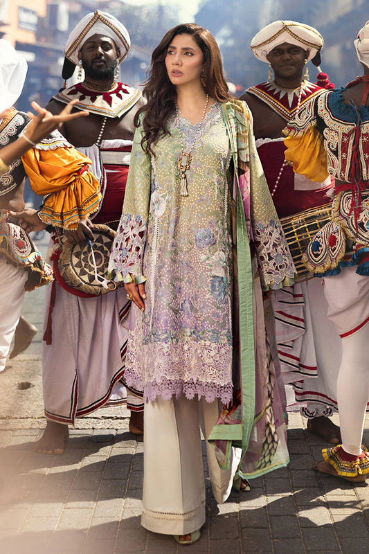 MANARAM BY MUSHQ UN-STITCHED 3PC | Glittering Grace
