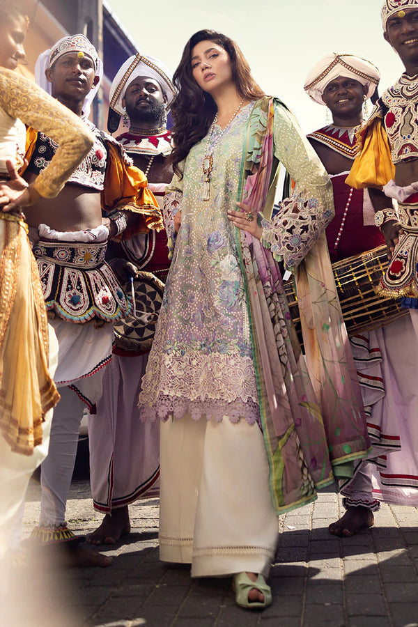 MANARAM BY MUSHQ UN-STITCHED 3PC | Glittering Grace