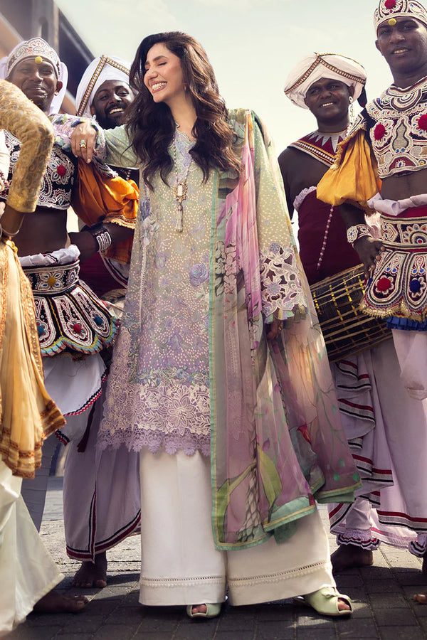 MANARAM BY MUSHQ UN-STITCHED 3PC | Glittering Grace