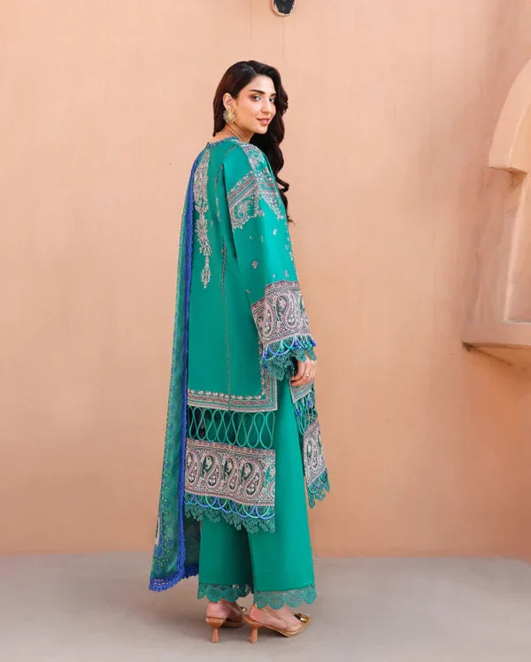 SUMMER REVERIE BY ROHEENAZ UN-STITCHED 3PC | Moonveil