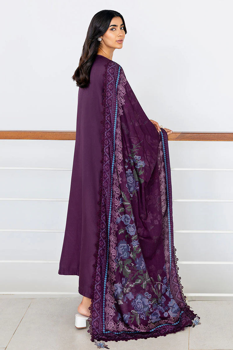 CROSS STITCH/MYSTIC DUST-3PC SATIN EMBROIDERED SUIT