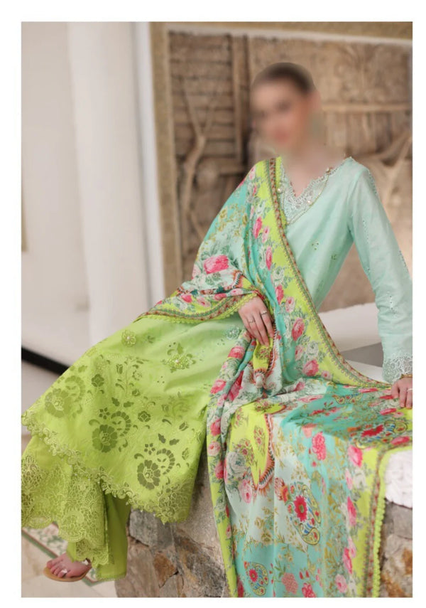 NOOR BY SAADIA ASAD LUXURY CHIKANKARI LUXURY LAWN | D-5A
