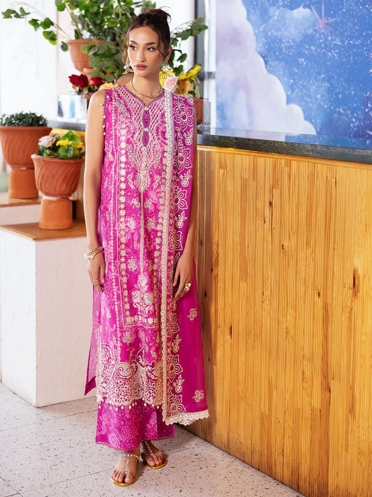 AFTERHOURS BY MAHNUR UN-STITCHED 3PC | Peach Bellini