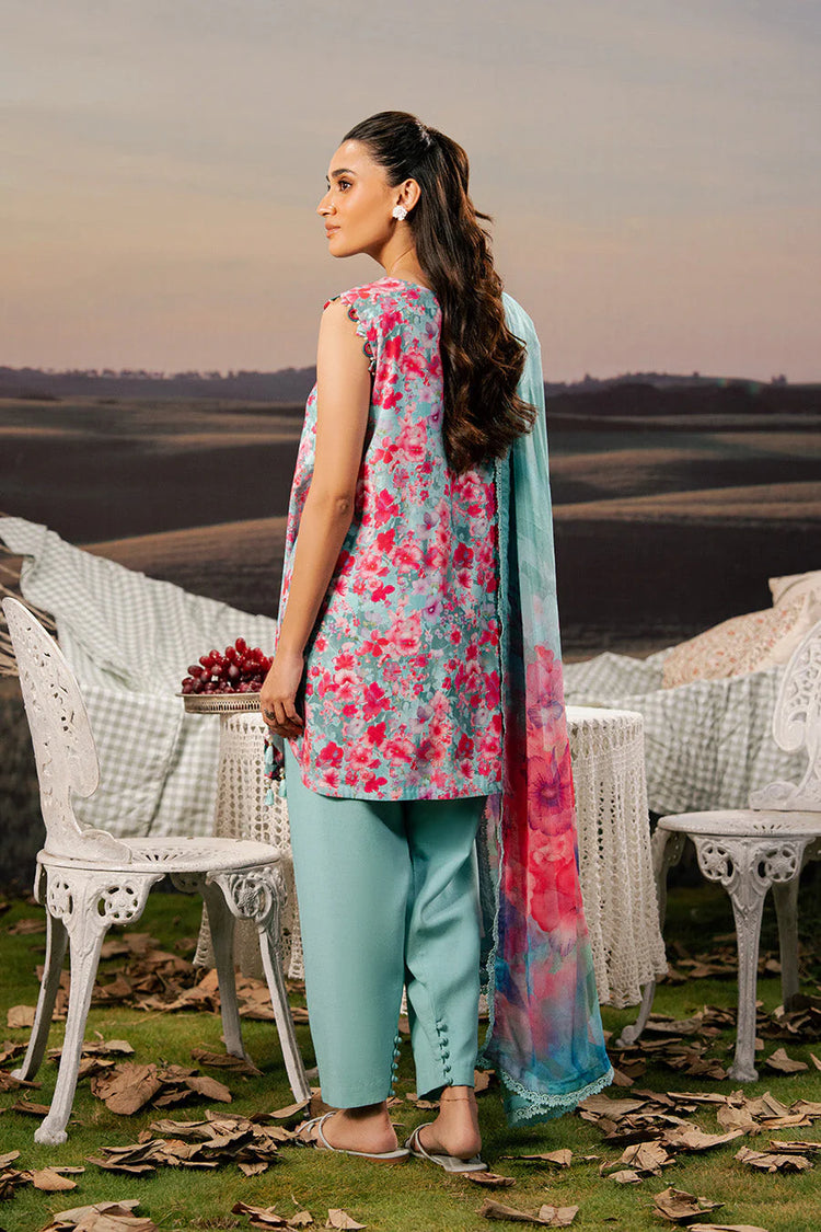 M/BASICS [3 Pc Unstitched Embroidered Arabic Lawn Suit | MB-PFUS25-10A