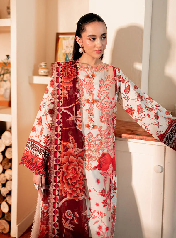 SELENE BY ROHEENAZ FALL UN-STITCHED 3PC | Russet