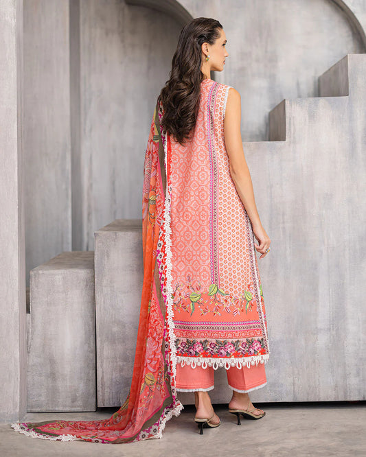 AZALEA BY ROOHENAAZ UN-STICHED 3PC| Radiant Rose
