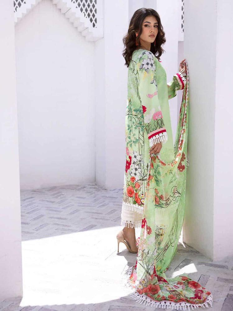 ROOHINAAZ BY MUSHQ UN-STICHED 3PC| Jungle Jive 05A