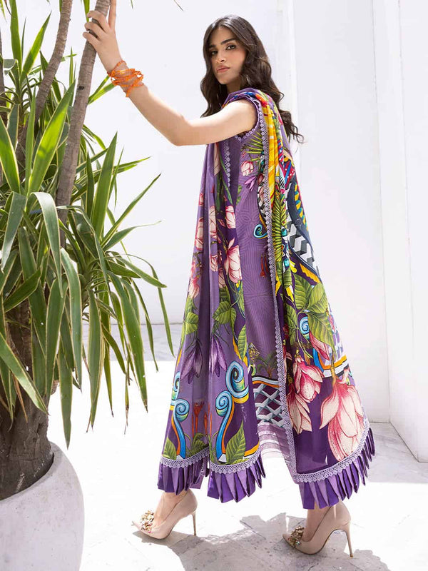ROOHINAAZ BY MUSHQ UN-STICHED 3PC|Flamingo Fancy 08A