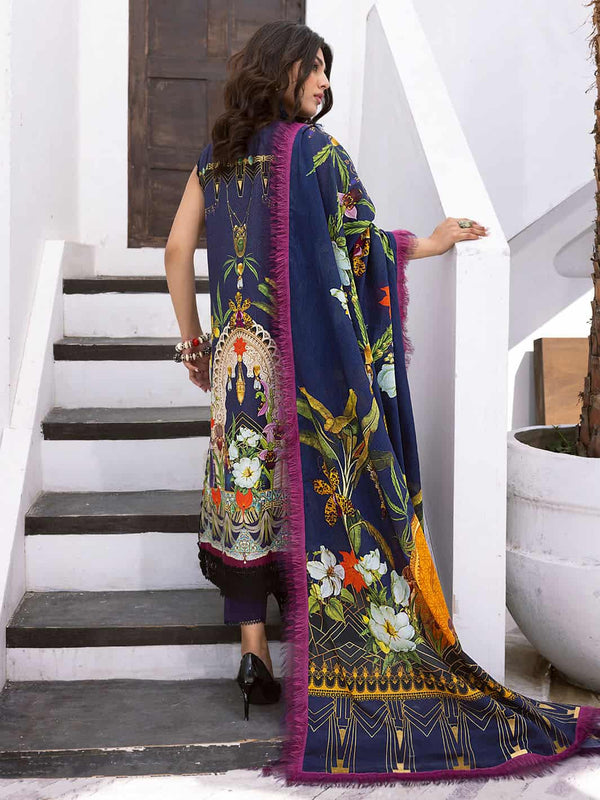 ROOHINAAZ BY MUSHQ UN-STICHED 3PC|Wave Rider 10A
