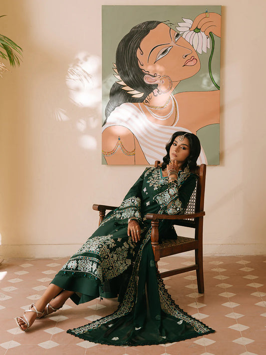 SHANAYA BY MAHNUR UN-STITCHED 3PC | Siyahgul