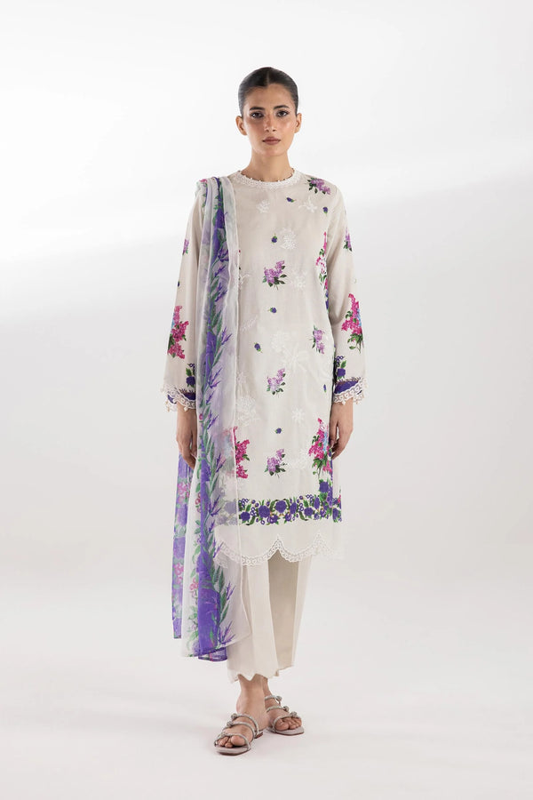 SANA SAFINAZ FESTIVE RTW SC26MUZ205AP3Stitched Embroidered Muzlin Lawn Suit