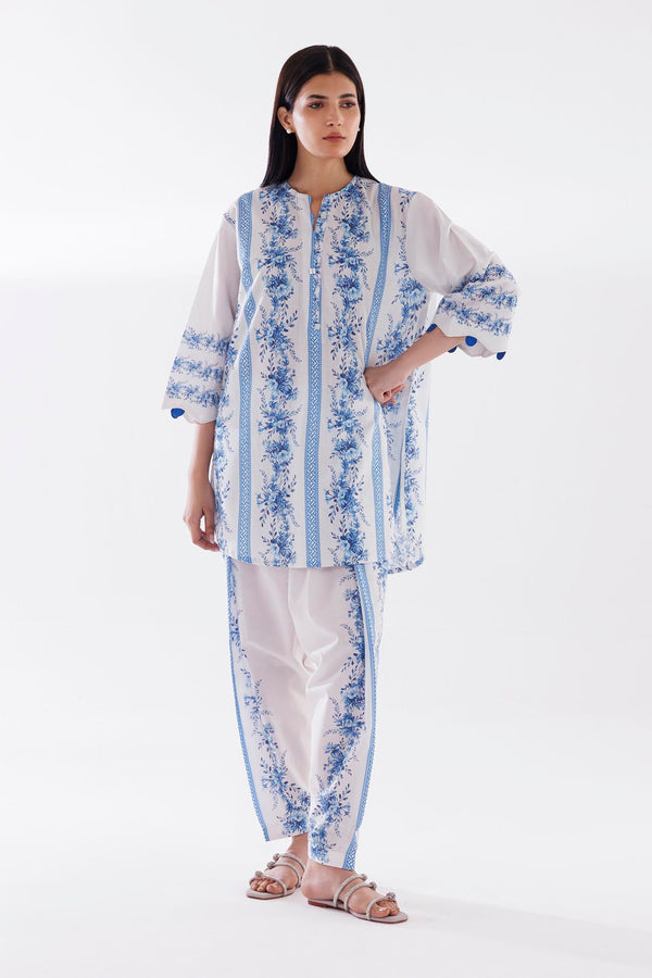 SANA SAFINAZ FESTIVE SS26BSP031P2T Stitched Printed Slub Shirt + Shalwar