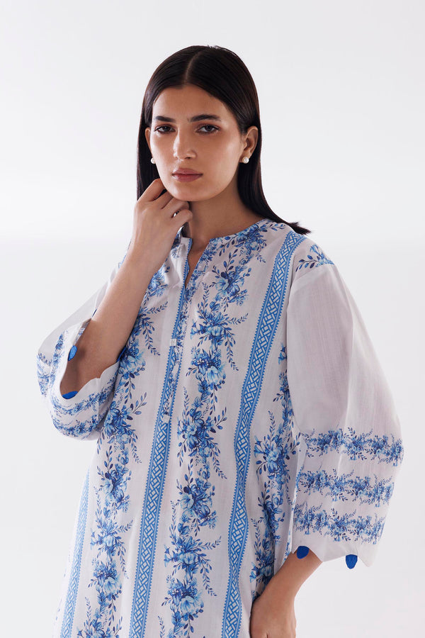 SANA SAFINAZ FESTIVE SS26BSP031P2T Stitched Printed Slub Shirt + Shalwar
