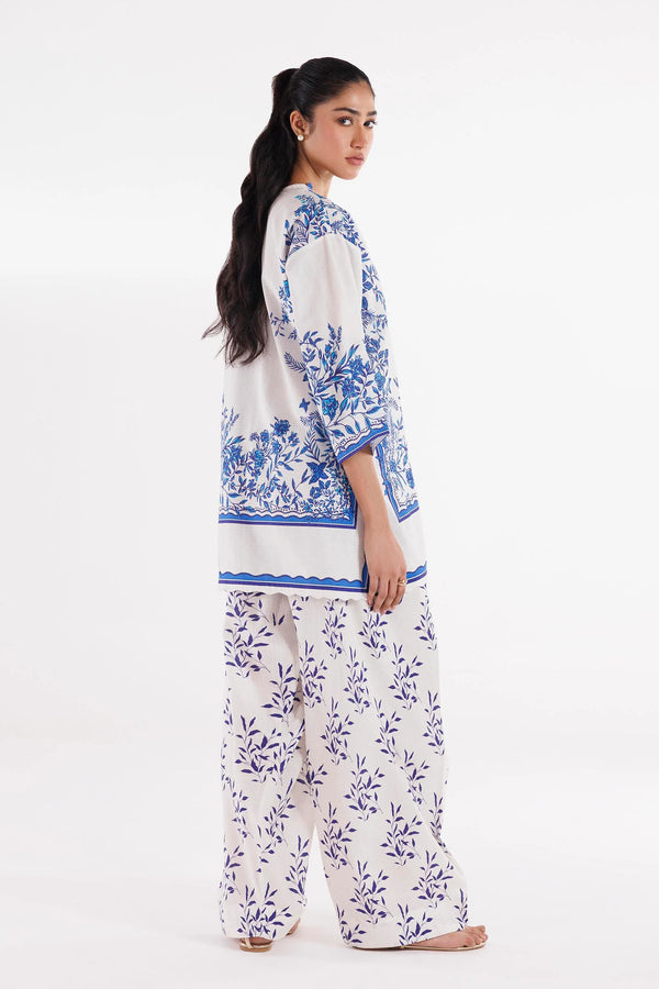 SANA SAFINAZ FESTIVE RTW SS26BSP033P2T Stitched Printed Slub Shirt + Shalwar