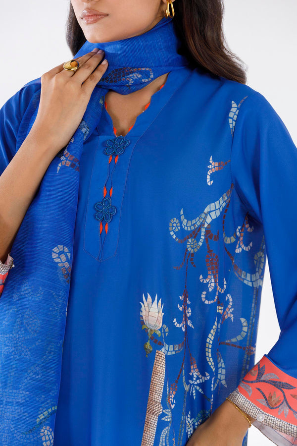 SANA SAFINAZ FESTIVE RTW SS26STP725P2DStitched Printed Crepe Shirt + Dupatta