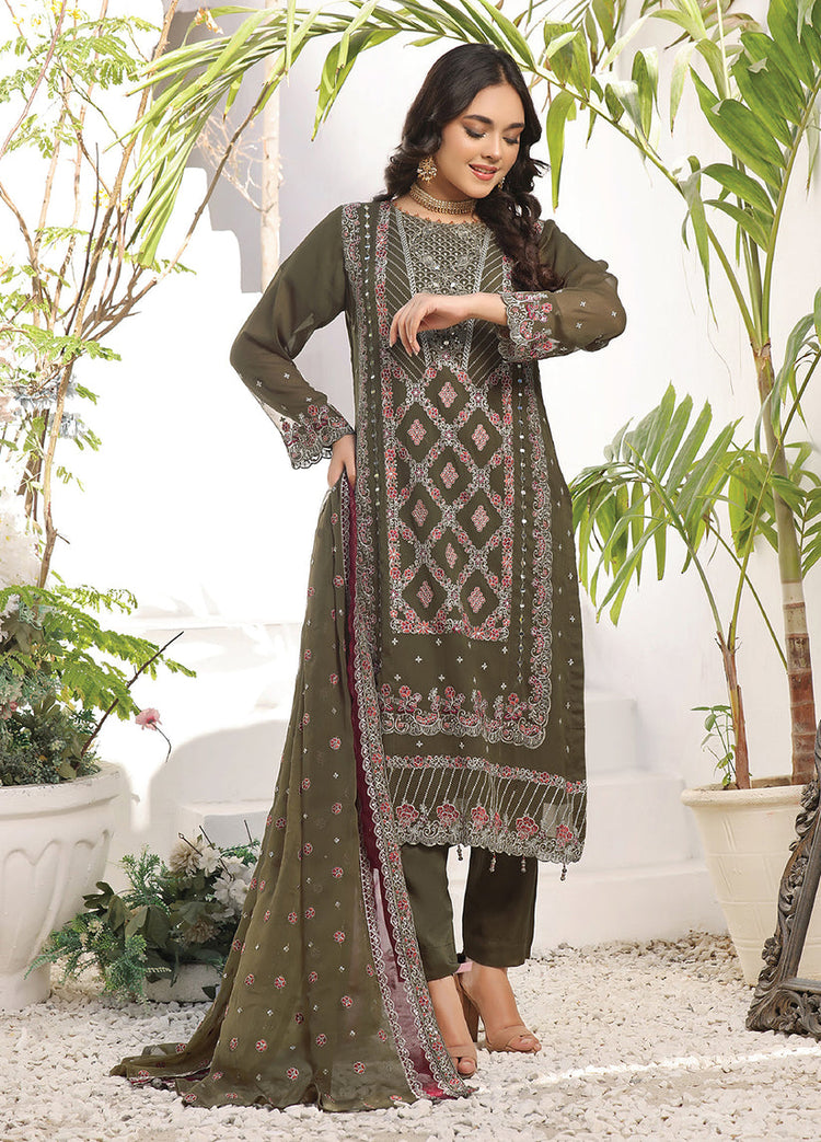 Sidra By Bin Hameed Luxury Chiffon Semi Stitched 3pcs